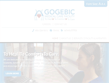 Tablet Screenshot of gogebicmedicalcare.com